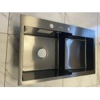Кухонная мойка Kraft HS 7848 AL Black Handmade из нержавеющей стали Кухонная мойка Kraft HS 7848 AL Black Handmade из нержавеющей стали