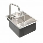 Мийка прихована Platinum Handmade 50*50/220 (змішувач в комплекті)