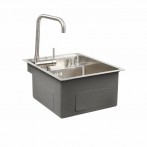 Мийка прихована Platinum Handmade 50*50/220 (змішувач в комплекті)