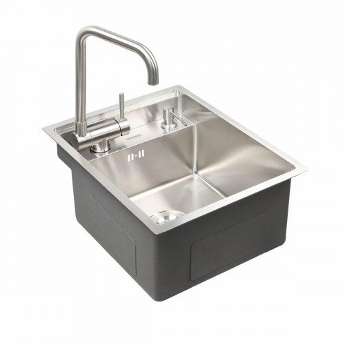 Мойка скрытая Platinum Handmade 50*50/220 (смеситель в комплекте)