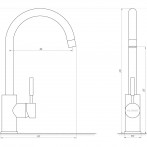 Змішувач для кухні Globus Lux LAZER GLLR-0203S-1-ONIX