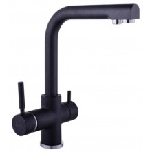 Кухонний змішувач Globus Lux LAZER GLLR-0888 ONIX ЧОРНИЙ комбінований 58-89