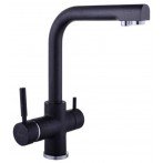 Смеситель кухонный Globus Lux LAZER GLLR-0888 ONIX ЧЕРНЫЙ комбинированный 58-89