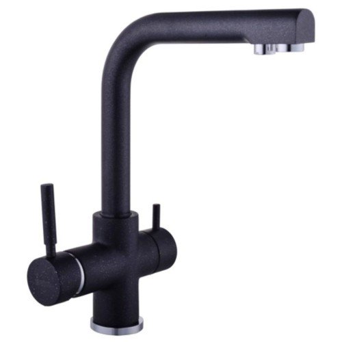 Смеситель кухонный Globus Lux LAZER GLLR-0888 ONIX ЧЕРНЫЙ комбинированный 58-89