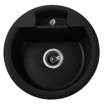 Гранітна мийка Alaska Black Metallic