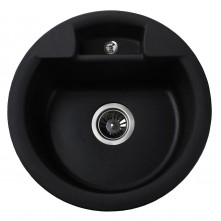 Гранітна мийка Alaska Black Metallic