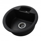 Гранітна мийка Alaska Black Metallic