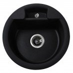 Гранітна мийка Alaska Black Metallic