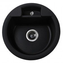 Гранітна мийка Alaska Black Metallic