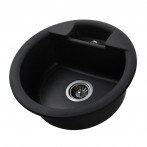Гранітна мийка Alaska Black Metallic