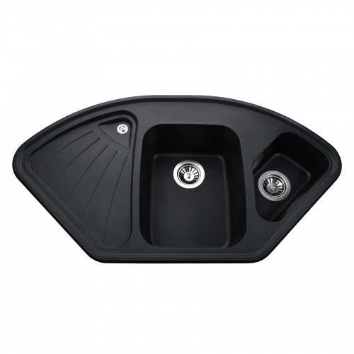 Гранітна мийка Alweus Black Metallic