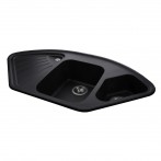 Гранітна мийка Alweus Black Metallic