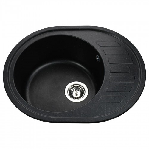 Гранітна мийка Avalon Black Metallic