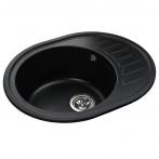 Гранітна мийка Avalon Black Metallic
