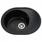 Гранитная мойка Avalon Black Metallic