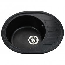 Гранітна мийка Avalon Black Metallic