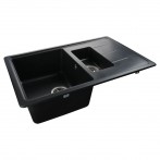 Гранітна мийка Bretta Black Metallic