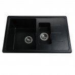 Гранитная мойка Bretta Black Metallic