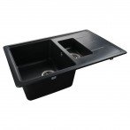 Гранітна мийка Bretta Black Metallic