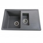Гранитная мойка Bretta Gray Metallic