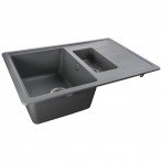Гранитная мойка Bretta Gray Metallic