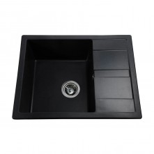Гранітна мийка Classic Black Metallic