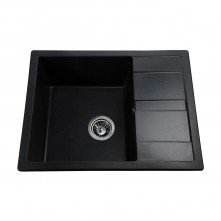 Гранітна мийка Classic Black Metallic