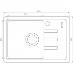 Гранітна мийка Compact White