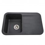 Гранитная мойка Crystal Black Metallic