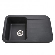 Гранитная мойка Crystal Black Metallic