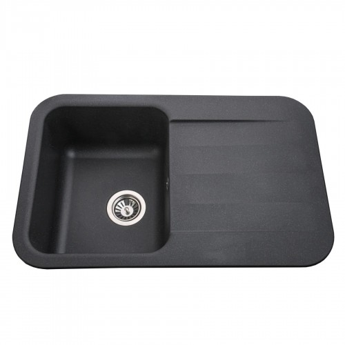 Гранитная мойка Crystal Black Metallic
