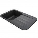 Гранитная мойка Crystal Black Metallic
