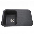 Гранитная мойка Crystal Black Metallic