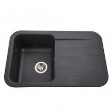 Гранитная мойка Crystal Black Metallic