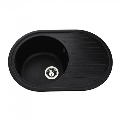 Гранітна мийка Elit Black Metallic