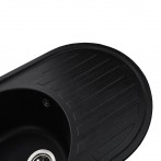 Гранітна мийка Elit Black Metallic