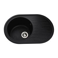 Гранітна мийка Elit Black Metallic