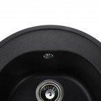 Гранітна мийка Genova Black Metallic