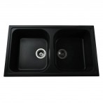 Гранітна мийка Longrand Black Metallic