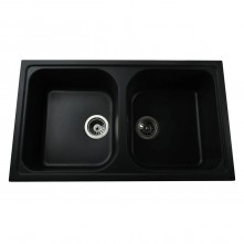 Гранітна мийка Longrand Black Metallic