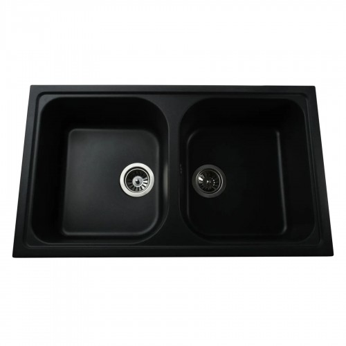 Гранітна мийка Longrand Black Metallic