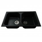 Гранитная мойка Longrand Black Metallic