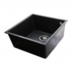 Гранітна мийка Maccan Black Metallic