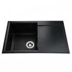 Гранітна мийка Metra Black Metallic