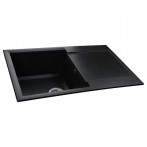 Гранітна мийка Metra Black Metallic