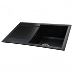 Гранітна мийка Metra Black Metallic