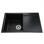 Гранитная мойка Metra Black Metallic