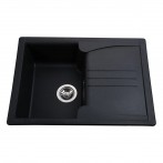 Гранітна мийка Niapoli Black Metallic