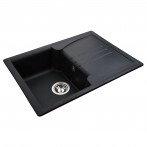 Гранітна мийка Niapoli Black Metallic