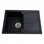 Гранитная мойка Niapoli Black Metallic